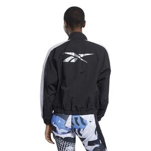 Reebok Meet You There Woven Zip Front Athletic Jacket, size XS, fits oversized!